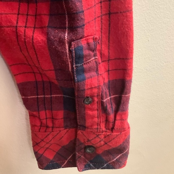 Firefly Plaid Button-up Hoodie. Size L. - Picture 4 of 7